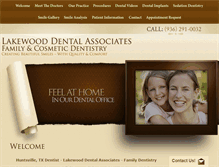 Tablet Screenshot of lakewooddentalassociates.com